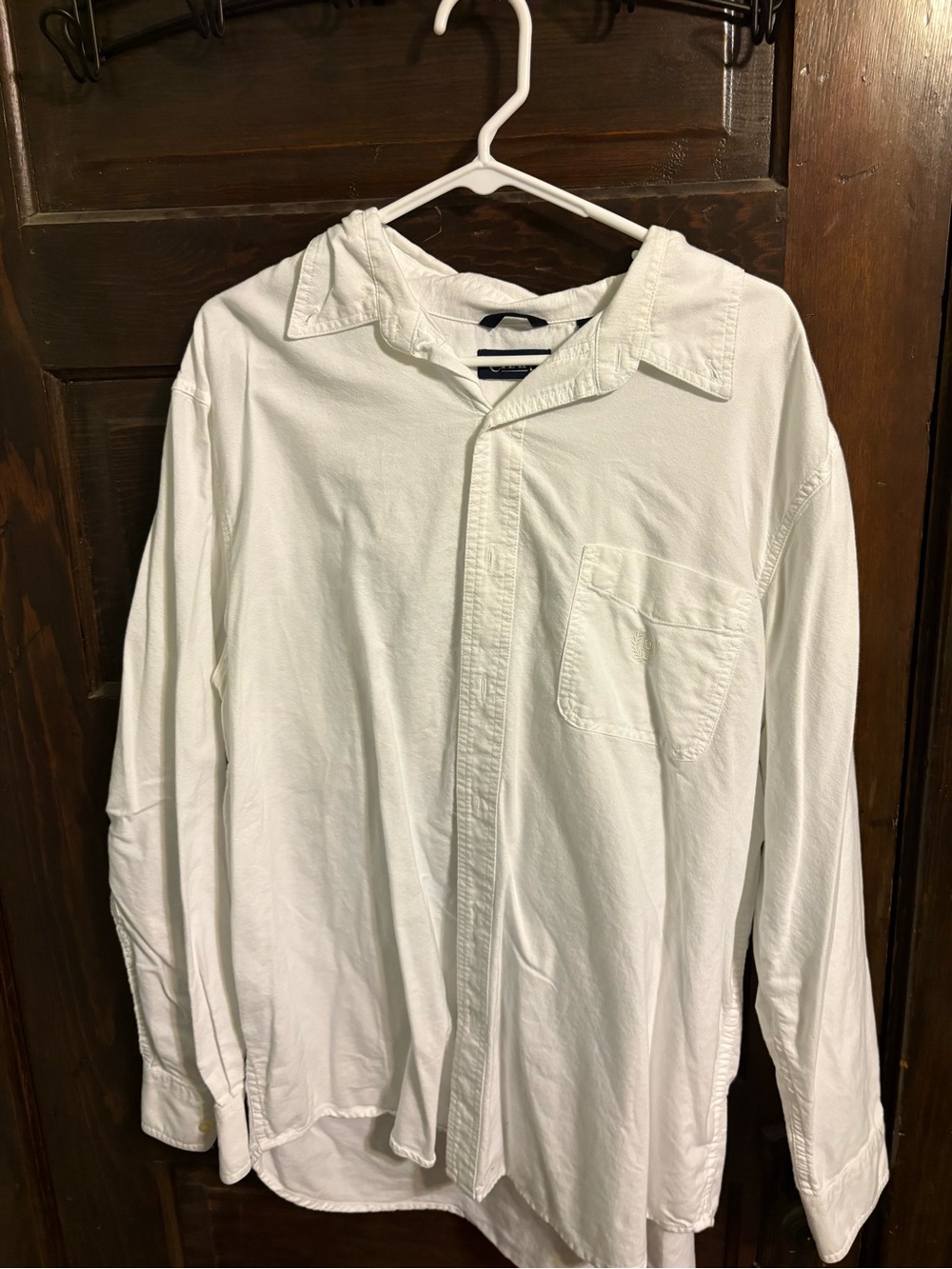 Chaps White Long Sleeve Dress Shirt
